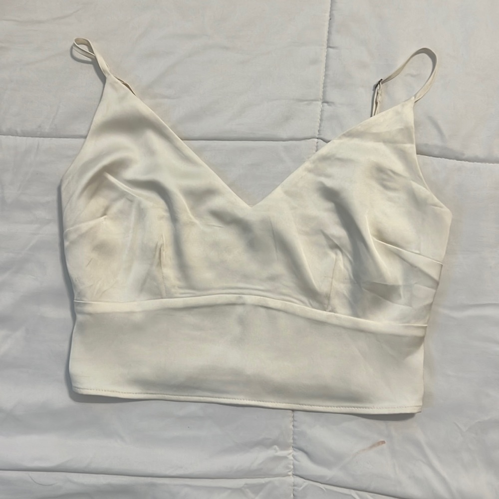 A&F satin crop top